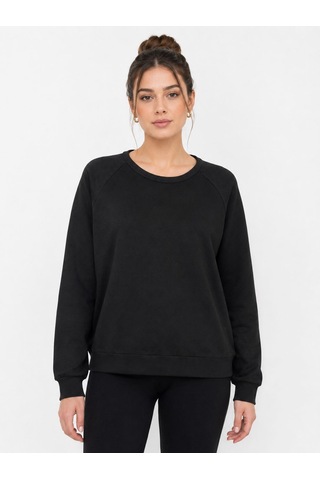 Neden Tekstil Siyah Rahat Kesim Kadın Sweatshirt