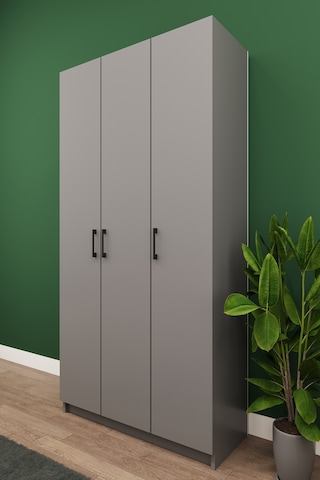 Asra Trend Vestiyer & Portmanto V-07 %100 MDF 3 Kapaklı Ayakkabılık Dolabı Kül Gri