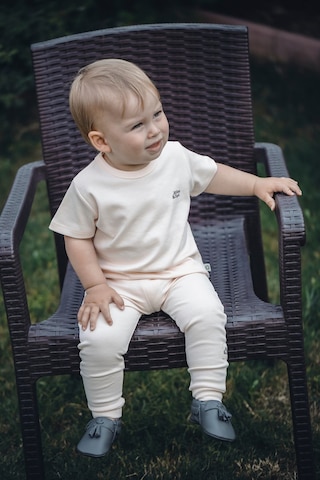 Atlasyael Atlas&yael %100 Organik Gots Belge İpek Apreli Pamuk Kısa Kollu Bebek T-shirt - Somon