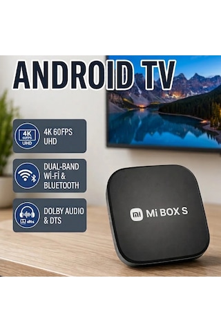 Mi Box S Android Tv Box 4k 60 Fps, Dolby Audio, Wi-fi Ve Bluetooth