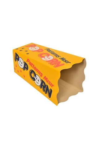 Patlamış Mısır Cips Popcorn Kutusu 1500'lü Paket 6 x 6 x 16 CM