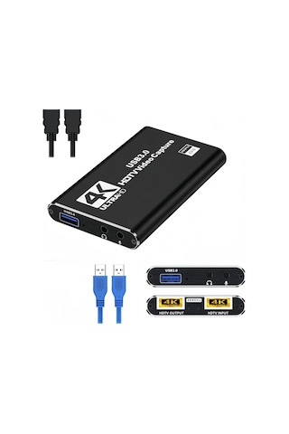 Boatshop1 Balabaxer 4k Hdtv Video Yakalama Kartı Hd Tv Kablosu İle 1080p 60fps Usb 3 Tak Çalıştır