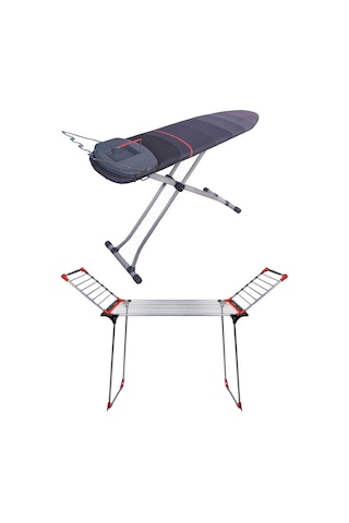 Devecioğlu Mm151 Ultraboard Ütü Masası Mm080 Show Lüx Alüminyum Çamaşır Kurutmalık Set Renksiz