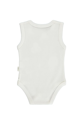 Civil Baby Dondurma Baskılı 1-36 Yaş Çıtçıtlı Badi - Bej Krem