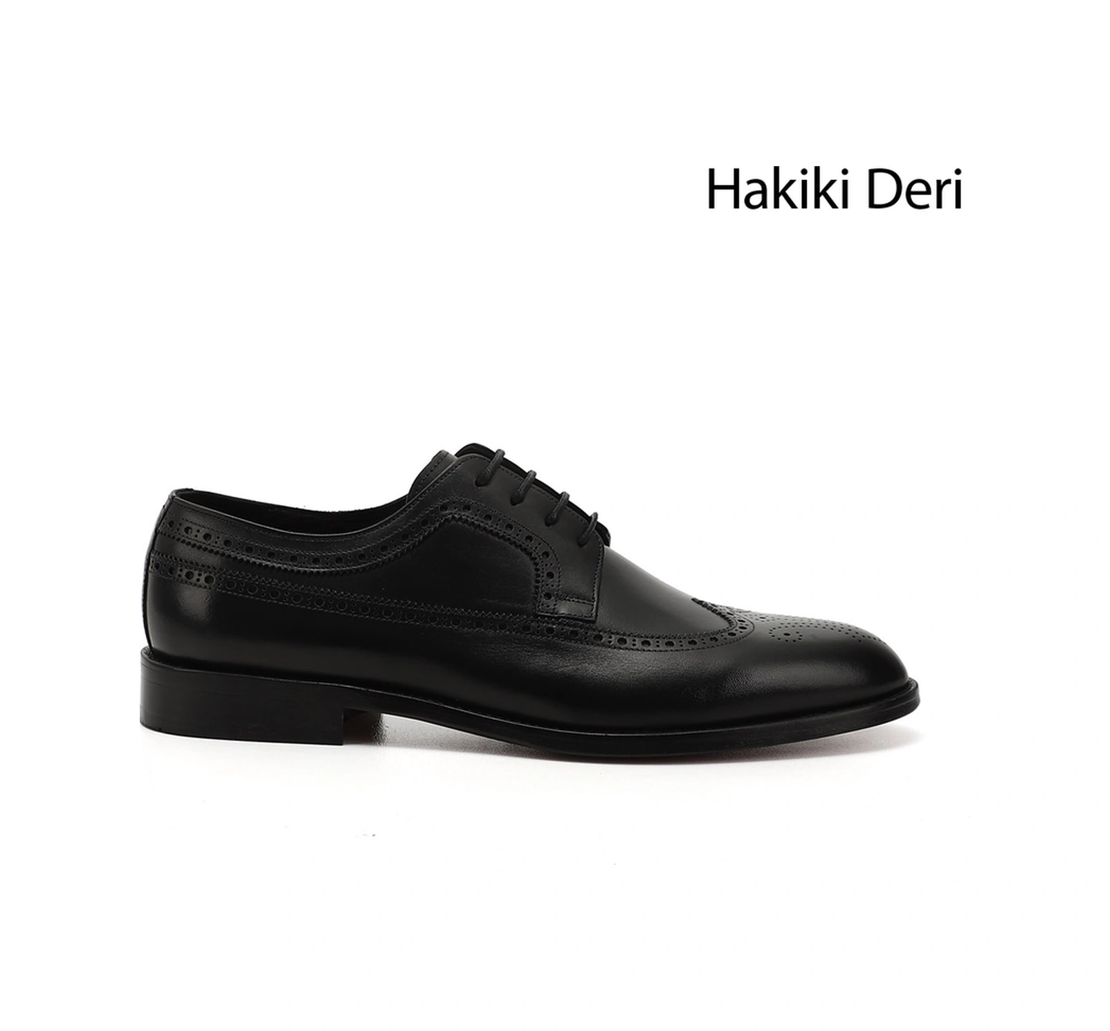 Gönderi(R) Gönderi R Erkek Siyah Bağcıklı Kösele Taban Hakiki Deri Klasik Ayakkabı Ddma84527212 Siyah