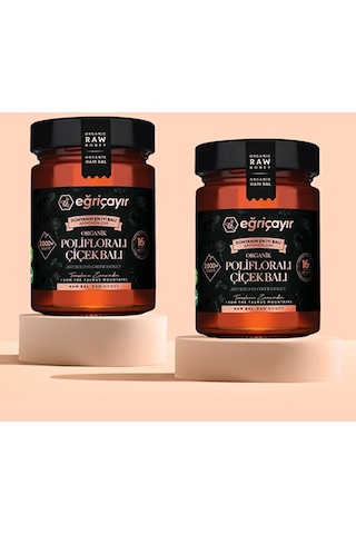 Eğriçayır Organik Polifloralı Çok Çiçekli Bal 2 x 450 G