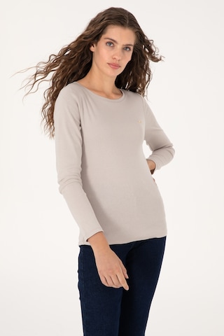 U.S. Polo Assn. Kadın Taş Slim Bisiklet Yaka Basic Sweatshırt 50315419-VR049