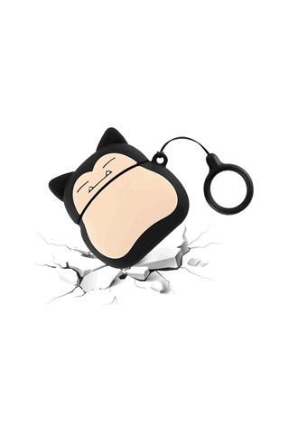 E2M Airpods 1-2 Uyumlu Kılıf Snorlax Siyah
