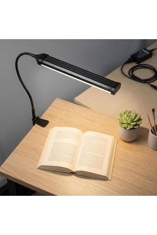 Led Masa Lambası 12w Usb Güç Girişli, Esnek Kol, Klipsli Tasarım, 3 Renk Sıcaklığı 2800k/4200k/6000k , Kı Çok Renkli