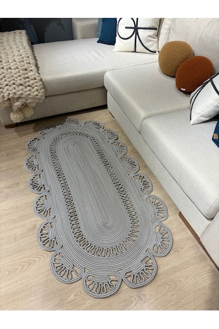 Matrix Jüt Kilim, Paspas, Mutfak Halısı, Banyo Paspası, Kilim, Halı, Oturma Odası Halısı Gri