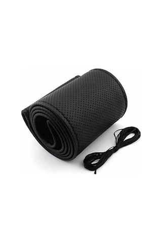 Çarşıhan Deri Direksiyon Kılıfı Kokusuz Dikmeli - Siyah