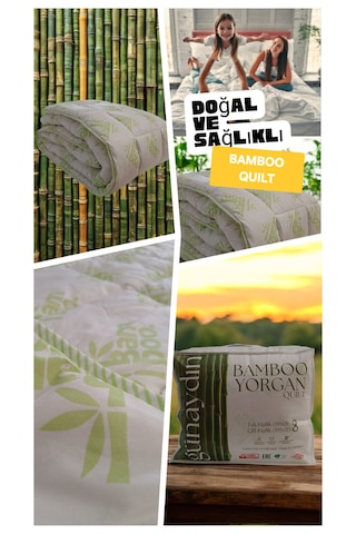 Bambu Yorgan ,günaydın Bambu Yorgan , Antialerjik , Nefes Alan Doku, Uzun Ömürlü ,sağlıklı ,lüx,çift Beyaz