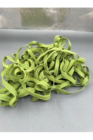 Paşateks 1 Cm Silikonlu Askı Lastiği-5 Metre-fıstık Yeşil