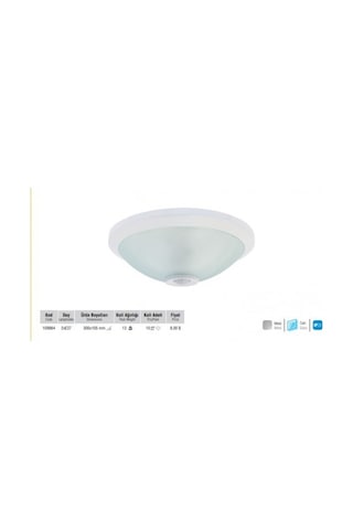 Pelsan Tio Hareket Sensörlü Tavan Armatürü 2x E27 Duy Beyaz