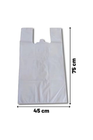 100 Adet 45x75 Ultra Kalın Et Taşıma Poşeti Poşeti 40 Kg Taşır