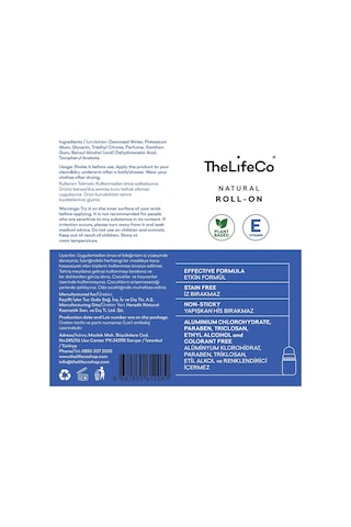 The Lifeco White Cedar Erkek Roll-On Deodorant 2 x 60 ML