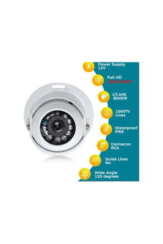 Ağır Hızmet Tıpı Ahd 1080p Dome Gerı Vıtes Kamerası, Gece Görüşlü Metal
