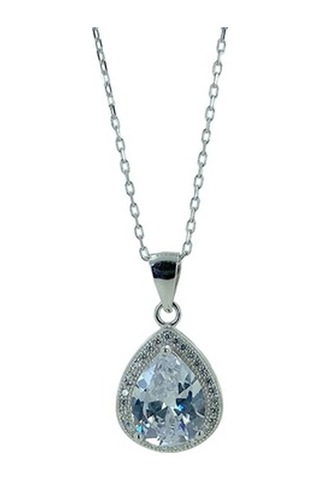 Beyaz Damla Zirkon Mikro Kalite 925 Gümüş Set Takım