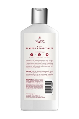 Cremo 2in1 Heritage Red Şampuan ve Saç Kremi 473ML