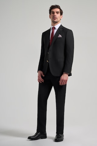 İmza Düz Bez Ayağı Mono Yaka Tam Astar Esnek 6 Drop Comfort Fit Ceket 1002245902 Siyah