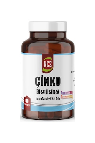 Ncs Çinko (Zinc) Bisglisinat Selenyum Bakır Bisglisinat 60 Tablet