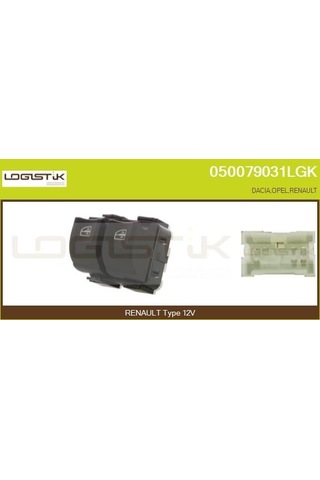 Cam Açma Düğmesi - Dacia Sandero - Hellux-pra700101