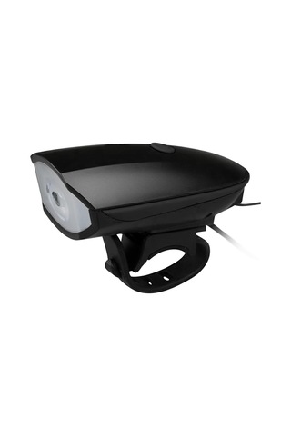 Ranyeek Usb Şarjlı Bisiklet Ön Farı Ve Korna Seti - Gece Sürüşü İçin Su Geçirmez, Yüksek Parlaklık, 3 Işık Modu, 120db Sesli Uyarı Siyah