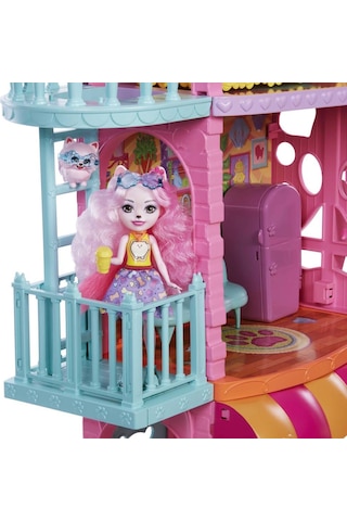Enchantimals Şehir Evi Ve Kafe Oyun Seti 71 Cm , Bebek, Köpek Figürü Ve Aksesuarlarıyla, 4 Yaş Ve Üzeri Hhc18