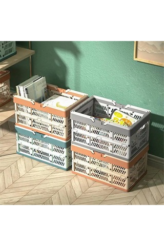 Xiaaokeji Açık Katlanır Piknik Sepeti Taşınabilir Kamp Depolama Konteyner B Pembe