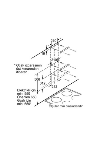Bosch DWG66CD60T 60 CM Duvar Tipi Davlumbaz