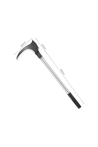 Reedark Manganez Çelik Uzun Saplı Çift Ağızlı Çim Biçme Orak - Dayanıklı Ağaç Kesme Ve Balta Fonksiyonlu