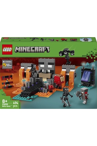 LEGO® Minecraft® Wither Savaşı 21590 - 8 Yaş Üzeri Çocuklar için Eşya Yapma Masası İçeren Yaratıcı Oyuncak Yapım Seti (494 Parça)