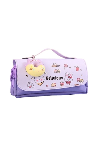 Agoodshop Büyük Kapasiteli Kalem Kutusu Tuval Çok Katmanlı Dekompresyon Kalem Kutusu Ad-4001