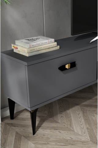 Pluss Şömineli Tv Ünitesi Takımı Antrasit-antrasit