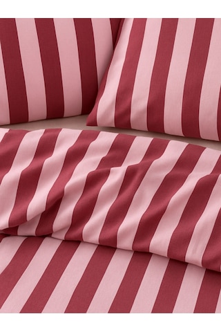 Ranforce Bordo Çift Kişilik Nevresim Takımı Renkli