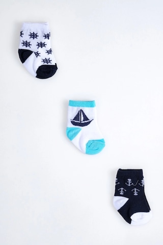 Cocole Socks Erkek Çocuk Soket Çorabı 3 Lü Set Pamuklu Dümen & Yelkenli & Çapa Desenli Çok Renkli Cocole Socks Erkek Çocuk Soket Çorabı 3 Lü Set Pamuklu Dümen & Yelkenli & Çapa Desenli Çok Renkli