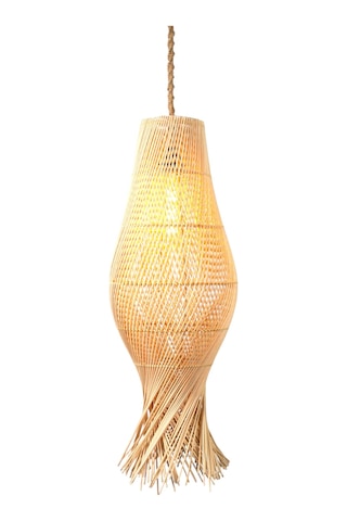 Bambu Lena Saçaklı Saman Sarısı