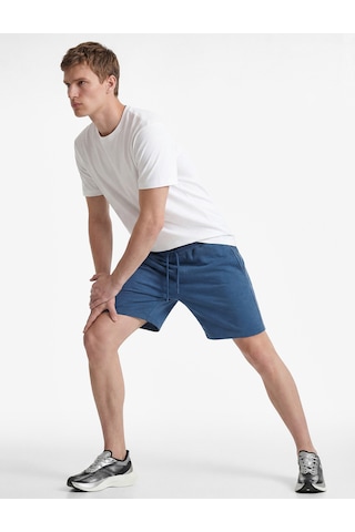 Koton Modal Karışımlı Cepli Straight Fit Beli Bağcıklı Spor Şort Lacivert 6sam40135nk