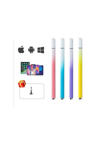 Dokunmatik Tablet Telefon Kalemi +1 Yedek Uç Renk Geçişli Passive