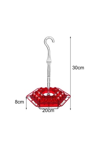 Pazly Türk Kuşu Yemliği, Uzun Tüp, Kırmızı/mavi, Kolay Doldurma, Kolay Temizleme