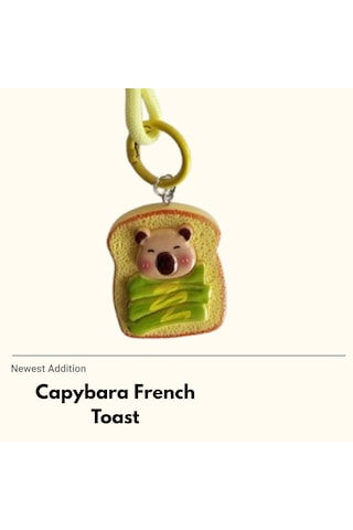 Capybara French Toast Anahtarlık Charm Sarı