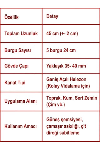 Metal Unıversal Şemsiye Sabitleyici Gold