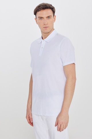 AC&Co / Altınyıldız Classics Erkek Beyaz Pamuk Standart Fit Normal Kesim Polo Yaka Tişört S