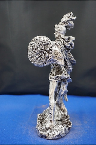 Athena Savaş Tanrıçası 26 Cm Mitolojik Heykel, Ev Dekor Ve Hediyelik Biblo Gümüş