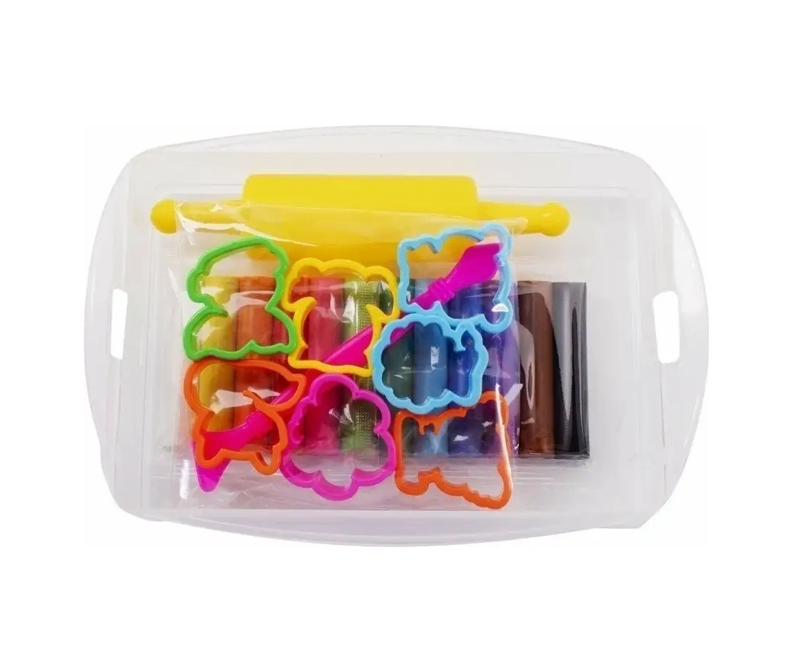 Unlandıa Oyun Hamuru Kutusu 12 Renk 103 Gr Oklava, Cam, 7 Kalıp 25786391 Gri