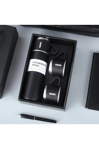 Trendooze Gaojunshop01 500ml Termos İzgara Tutucu 3'lü Kupa Takımı Yeşil Yeşil