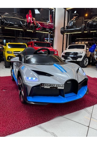 Poyraz Akülü Güçlü Motorlu 12v Akülü Araba Özel Plaka Gri