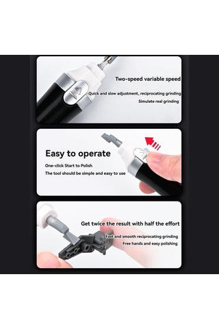 Reedark Mini Elektrikli Piston Tipi Taşlama Parlatma Kalemi - Küçük Taşlama Delme Aleti - El Sanatı Dıy Gereci