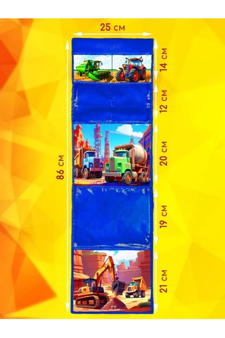 Poketun Anaokulu Dolabı İçin Kişiselleştirilmiş Ceplik 187267124 Mavi