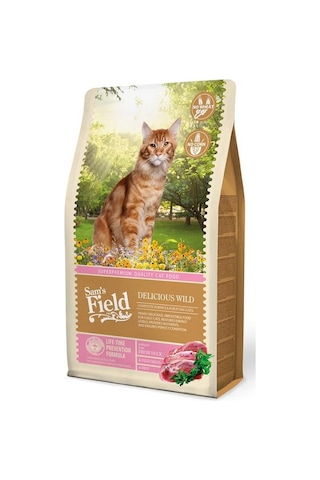 Sam's Field Delicious Wild Ördekli Seçici Kediler İçin Tahılsız Yetişkin Kedi Maması 2500 G
